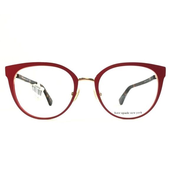 Kate Spade Eyeglasses Frame DARIELA 0UC Matte Red Havana Gold Cat Eye with case - Picture 1 of 8